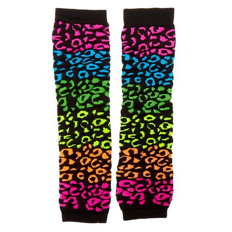 animal print leg warmers